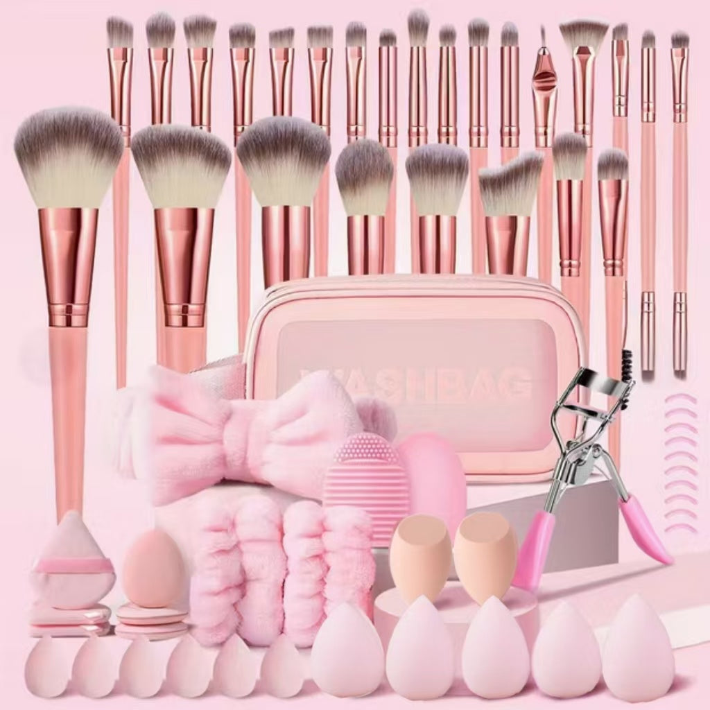 LUMIBRUSHS - 56 Piece Makeup Tool Set, Makeup Brush Set, Makeup Brush Eye, Shadow Brush